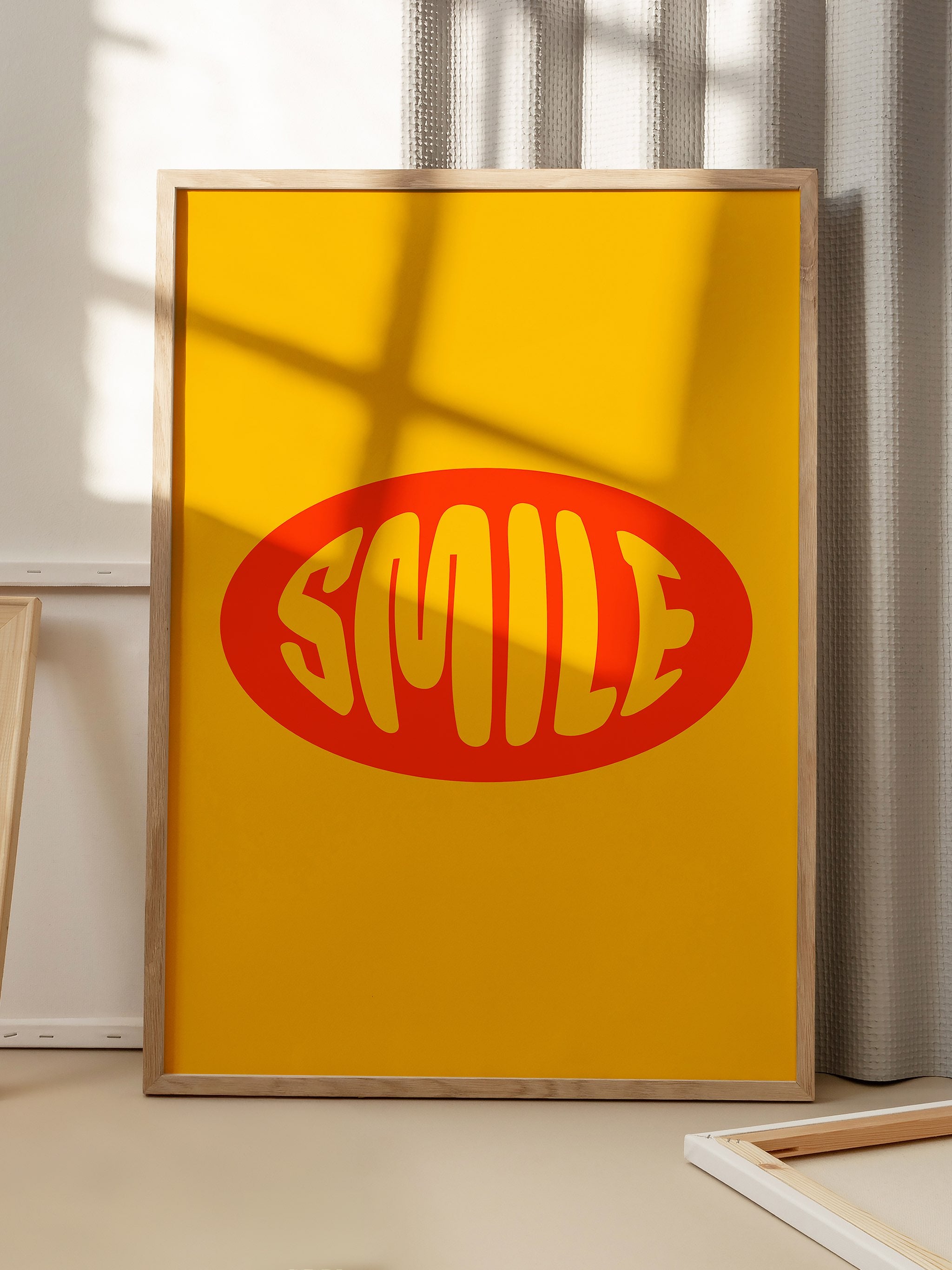 スマイル・ポスター（額入り） 1970's ヴィンテージ スマイル 額入りポスター - アンティーク