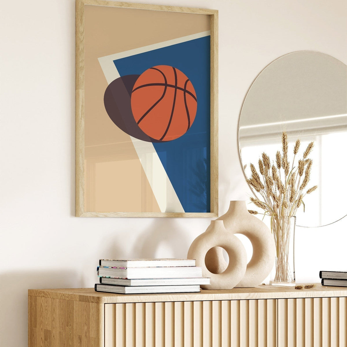 Basketball Illustration - Art Print – The Poster Square, image size:1200x1200