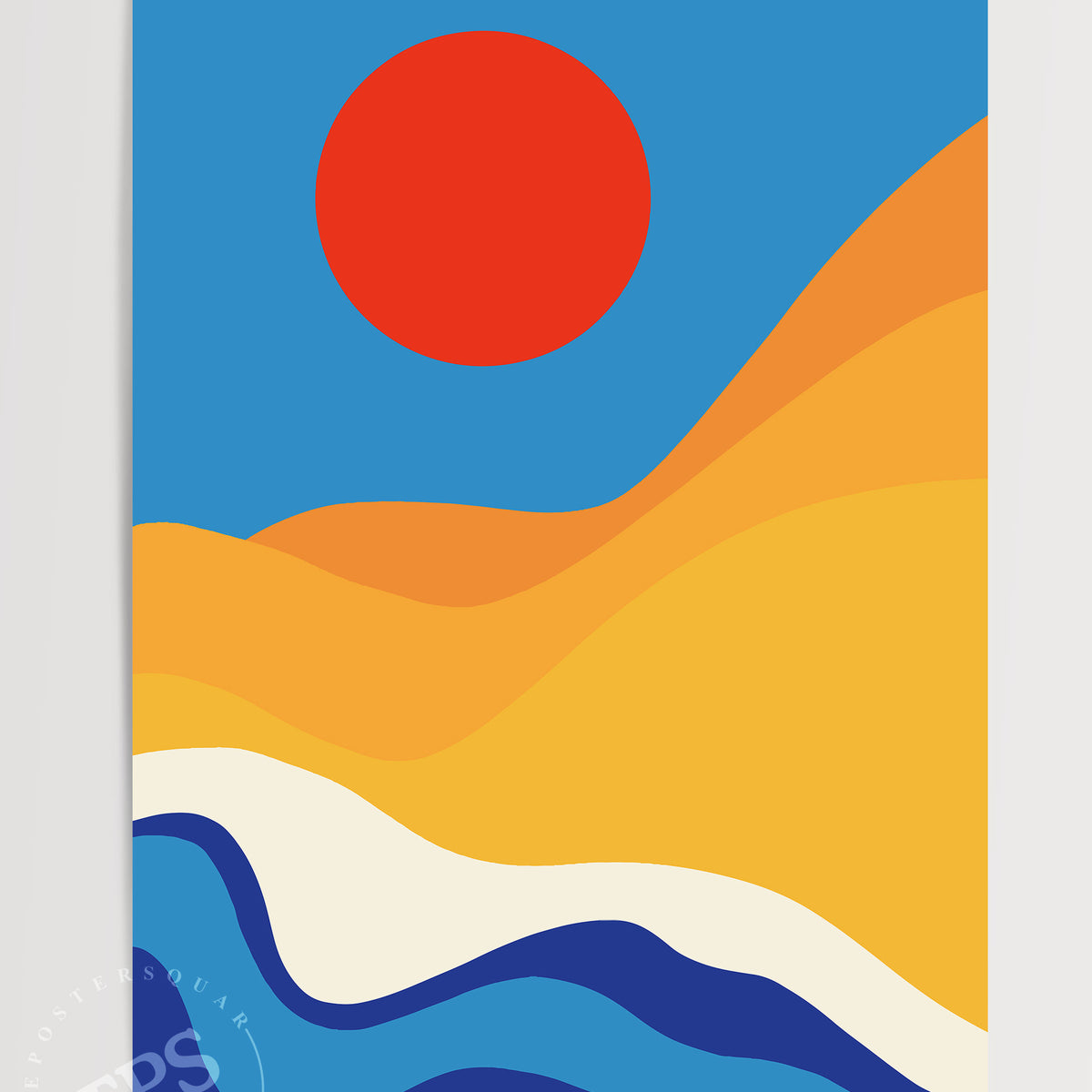 Ruby Sunset N2 - Art Print – The Poster Square