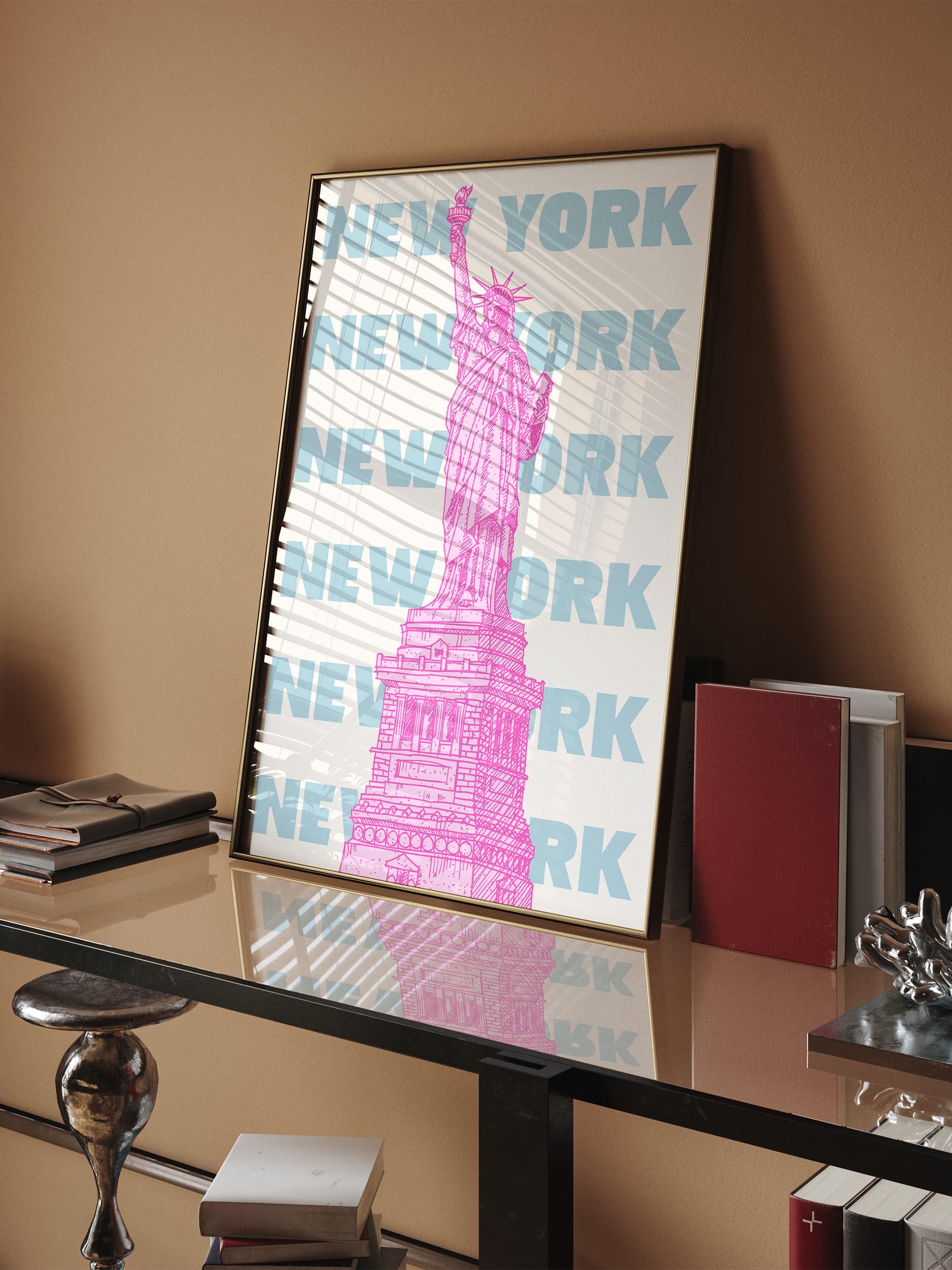 Printed poster of New York's Statue of Liberty