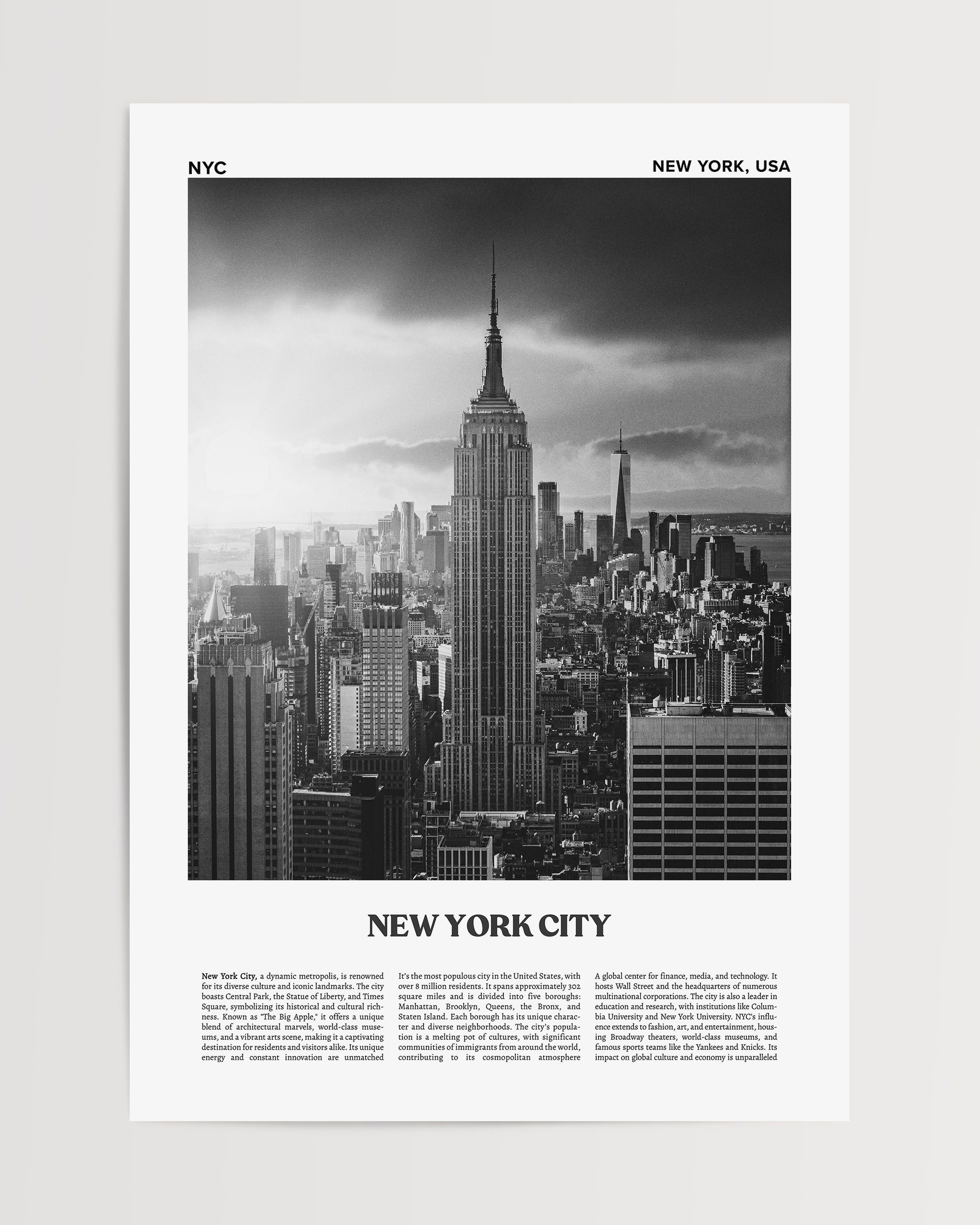 New York City No.1 Poster – The Poster Square
