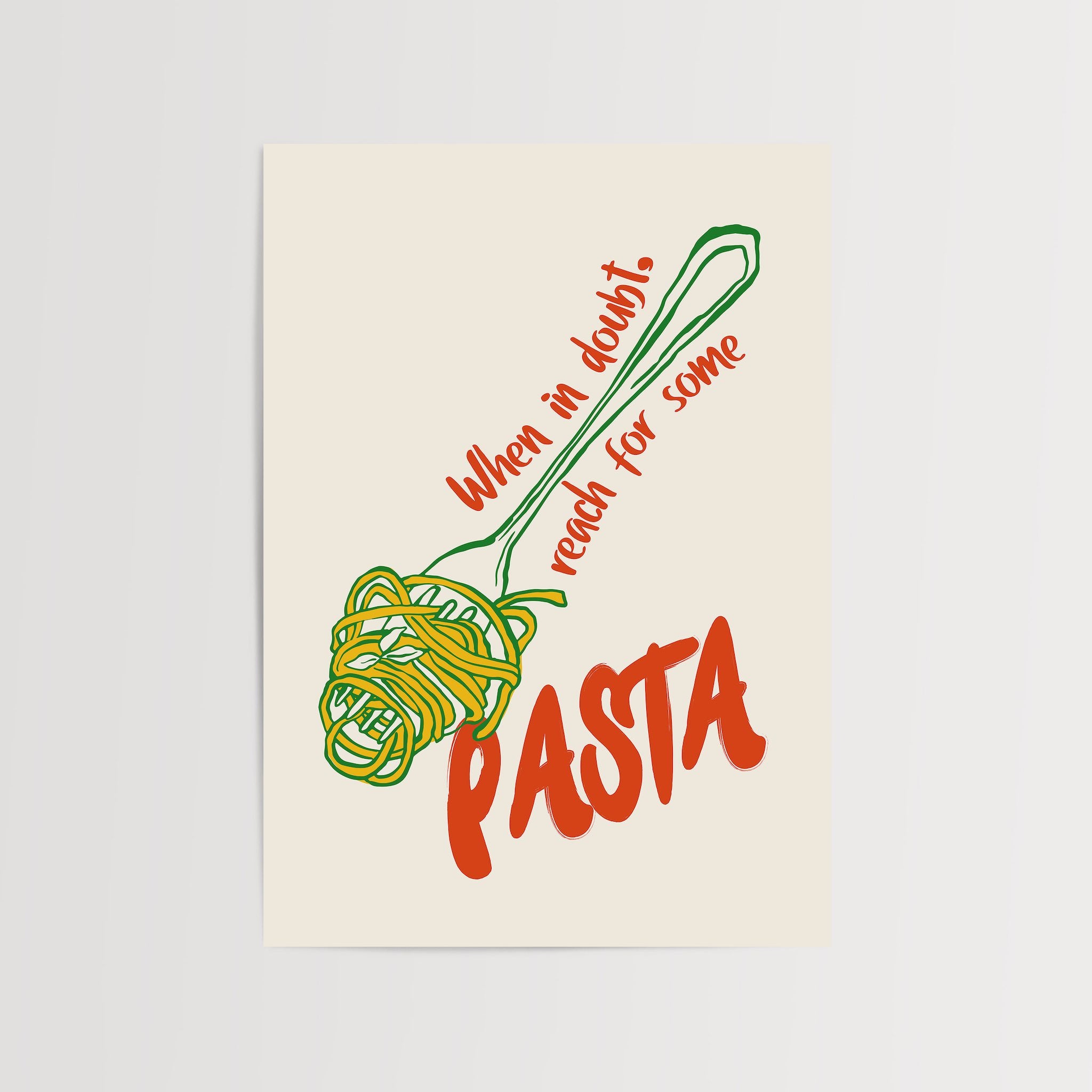 Reach for Some Pasta-psoter-wall_art-decor-The Poster Square