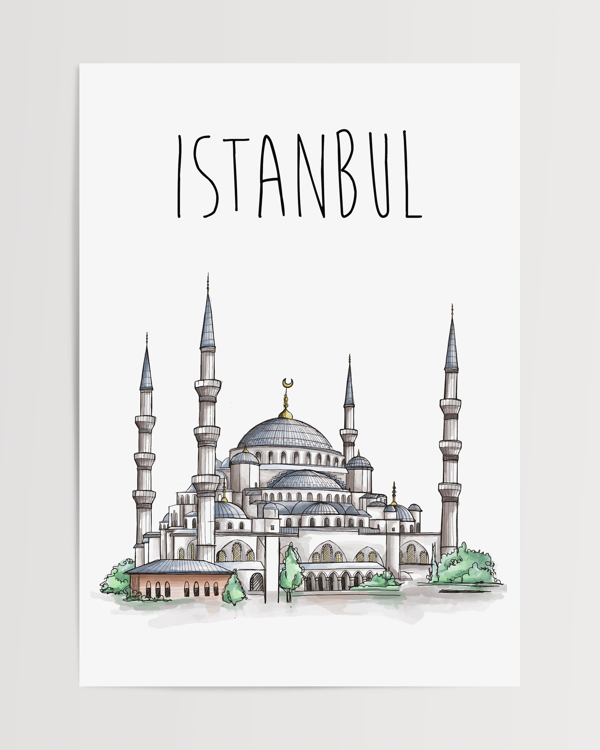 Istanbul Blue Mosque-psoter-wall_art-decor-The Poster Square