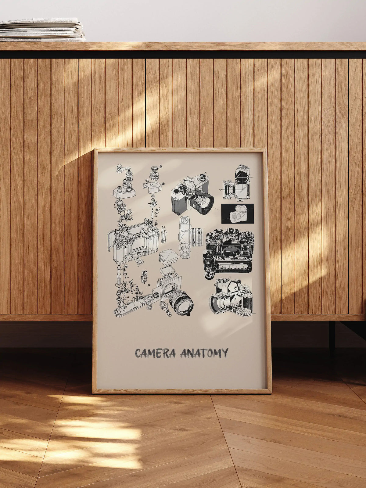Camera Anatomy Poster – Vintage Photography Art – The Poster Square