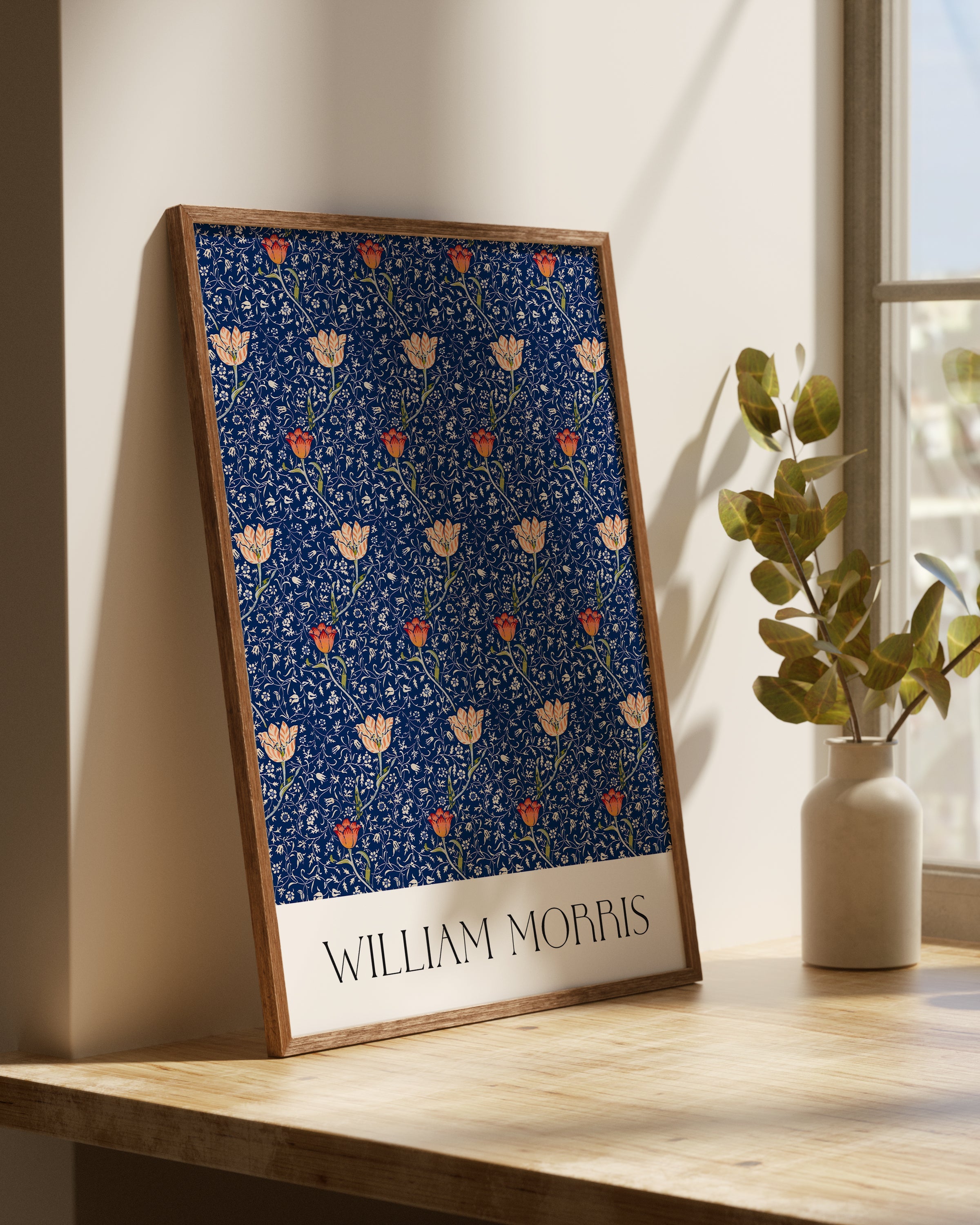 Pink and Red Tulip Flower Pattern The Poster Square