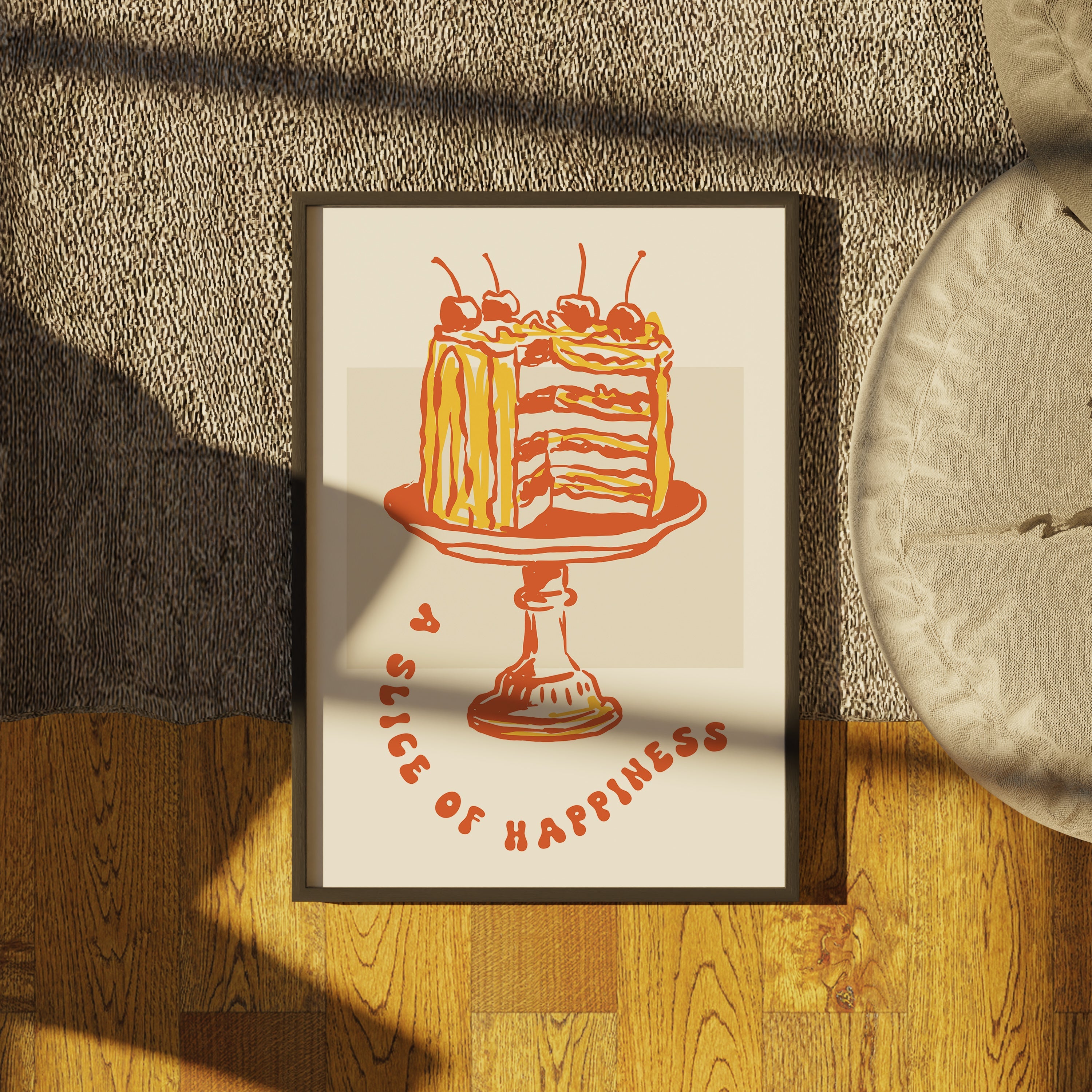 Slice of Happiness - Food The Poster Square